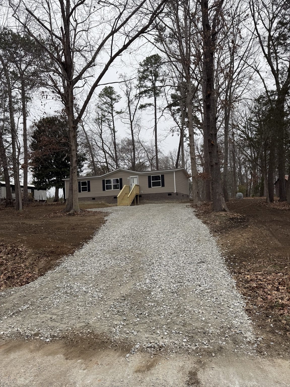 New gravel driveway